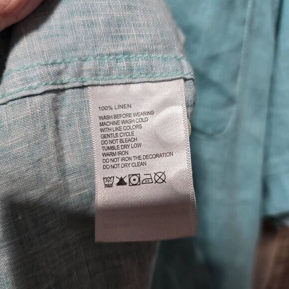 Tommy Bahama Sea Glass Camp Linen Shirt - Picture 6 of 6